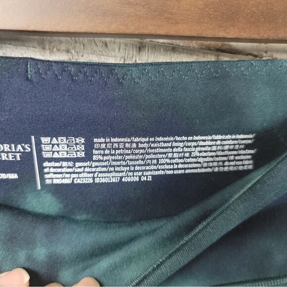 Victoria's Secret Green Tie Dyed athletic Leggings Side Pockets Womens Size Sm - Picture 4 of 13